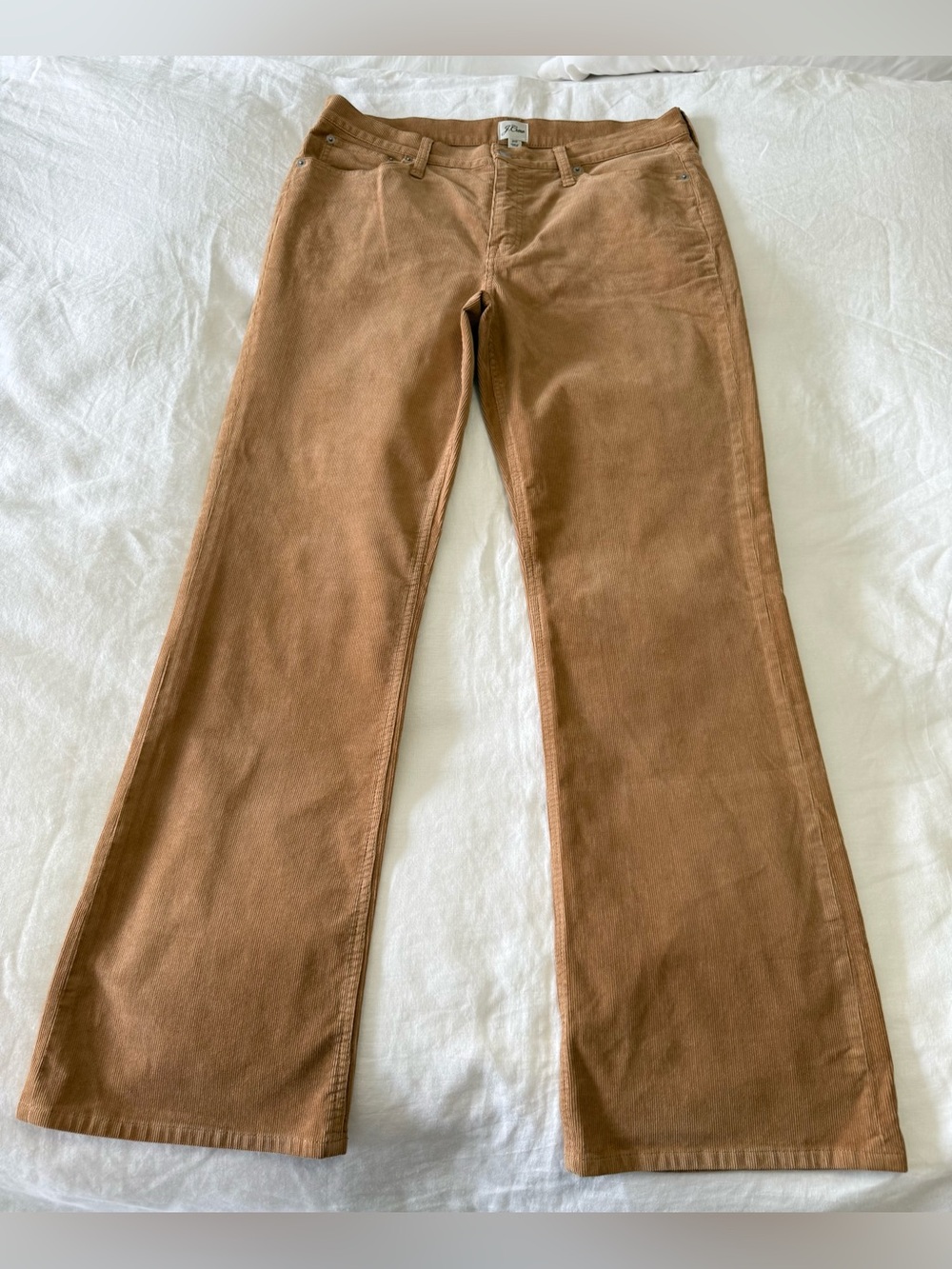 J. Crew | Women’s 31 Tall | Camel Tan Corduroy Demi Boot Pants | High Rise Slim